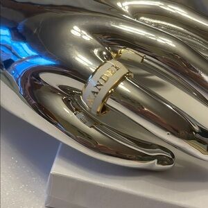 Alexander McQueen White and Gold Ring